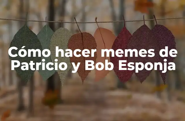 Cómo Hacer Memes de Patricio y Bob Esponja 2 Cómo hacer memes de Patricio y Bob Esponja