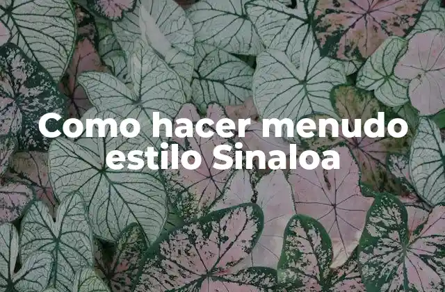 Como Hacer Menudo Estilo Sinaloa