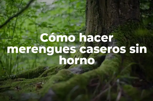 Cómo hacer merengues caseros sin horno: Definición y beneficios