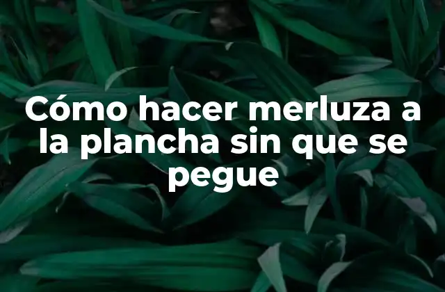 Cómo Hacer Merluza a la Plancha sin que Se Pegue