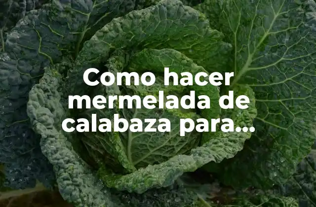 Como Hacer Mermelada de Calabaza para Conservar 2 ¿Qué es la mermelada de calabaza y para qué sirve?