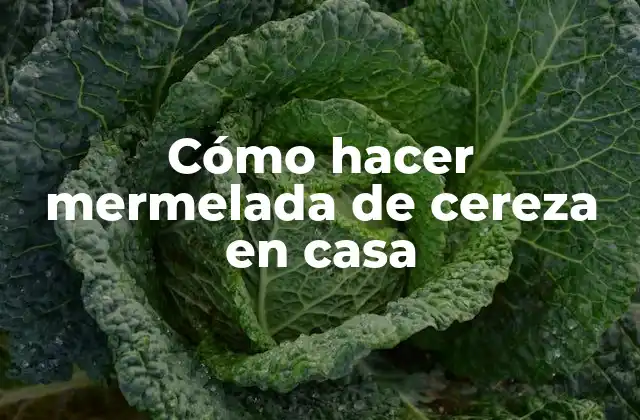 Cómo hacer mermelada de cereza en casa