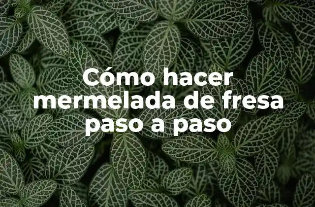 Cómo Hacer Mermelada de Fresa Paso a Paso