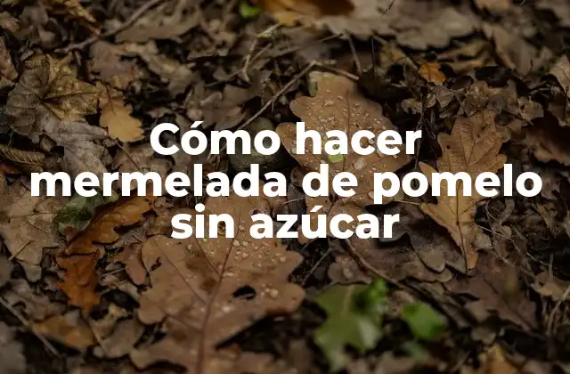 Cómo Hacer Mermelada de Pomelo sin Azúcar