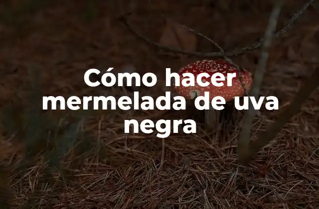 Cómo Hacer Mermelada de Uva Negra 2 Cómo hacer mermelada de uva negra