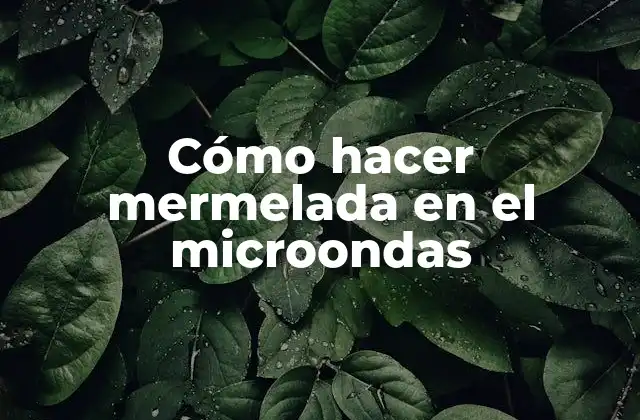 Cómo Hacer Mermelada en el Microondas