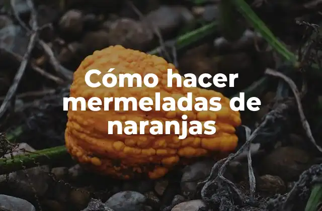 Cómo hacer mermeladas de naranjas