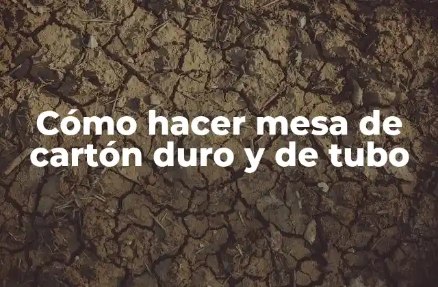 Cómo Hacer Mesa de Cartón Duro y de Tubo