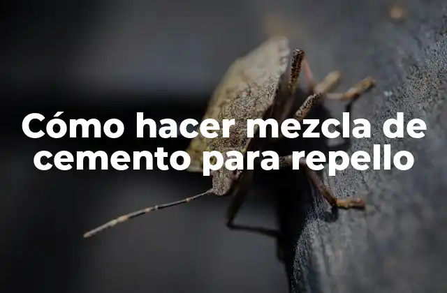 Cómo Hacer Mezcla de Cemento para Repello