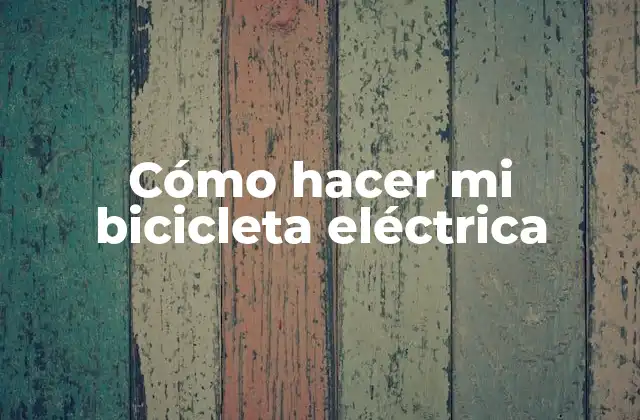 ¿Qué es una bicicleta eléctrica?