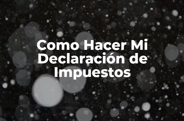 ¿Qué es una Declaración de Impuestos y Para Qué Sirve?