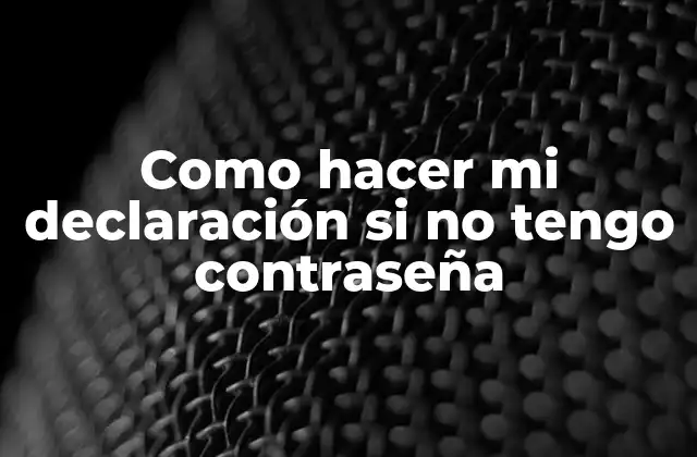 Como Hacer Mi Declaración Si No Tengo Contraseña 2 ¿Qué es una contraseña de declaración y para qué sirve?