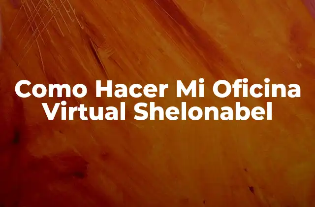 Como Hacer Mi Oficina Virtual Shelonabel