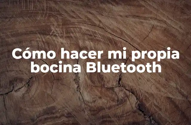 Cómo Hacer Mi Propia Bocina Bluetooth 2 Cómo hacer mi propia bocina Bluetooth