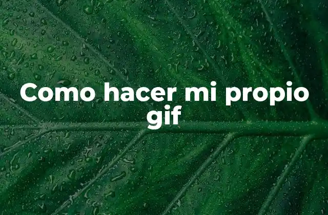 Como Hacer Mi Propio Gif