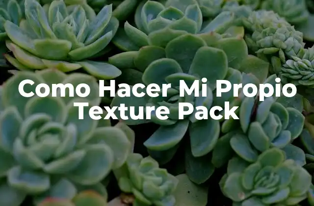 Como Hacer Mi Propio Texture Pack