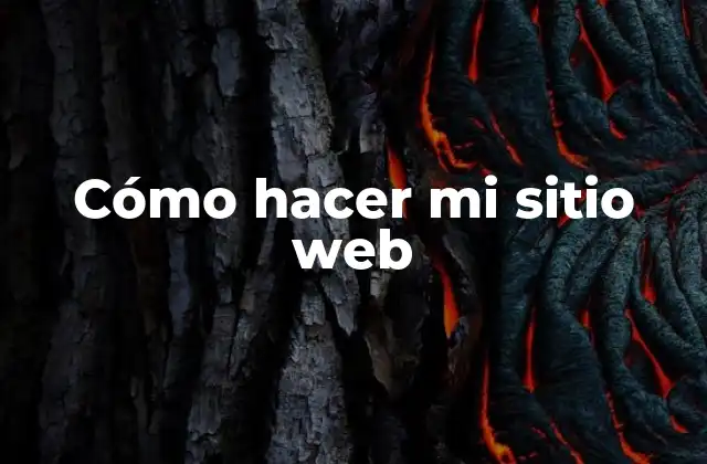 Cómo hacer mi sitio web