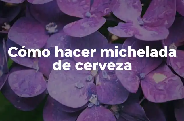 Cómo Hacer Michelada de Cerveza