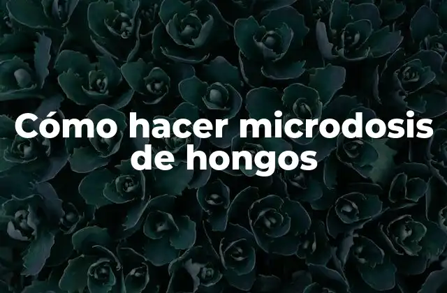 Cómo Hacer Microdosis de Hongos 2 Cómo hacer microdosis de hongos