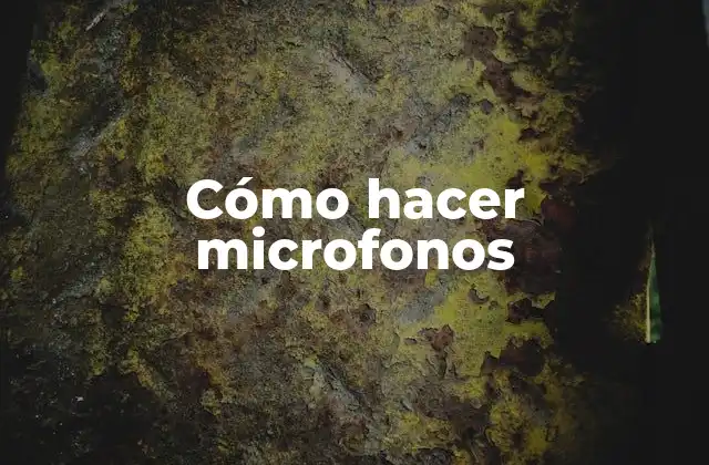 Cómo Hacer Microfonos