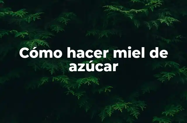 Cómo Hacer Miel de Azúcar 2 ¿Qué es la miel de azúcar y para qué sirve?