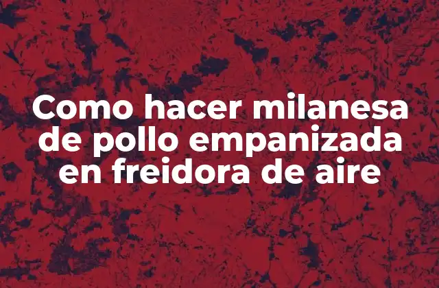 Como Hacer Milanesa de Pollo Empanizada en Freidora de Aire