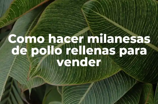 Milanesas de pollo rellenas: qué son y para qué sirven