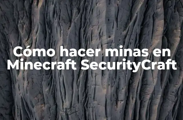 Cómo Hacer Minas en Minecraft Securitycraft