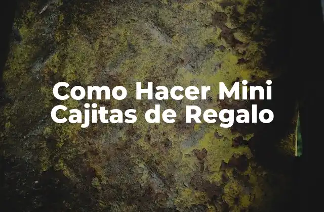 ¿Qué son las Mini Cajitas de Regalo?