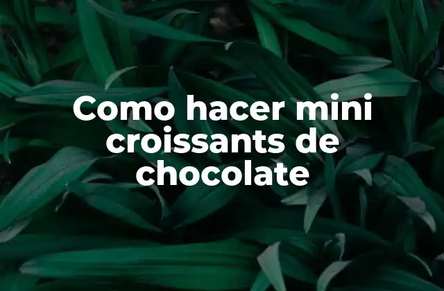 Como Hacer Mini Croissants de Chocolate