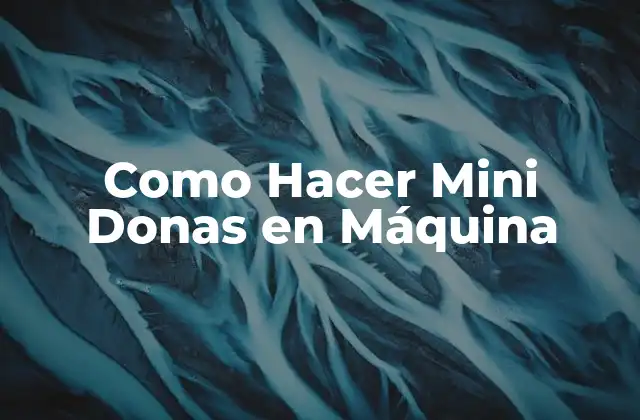 ¿Qué son las Mini Donas en Máquina?