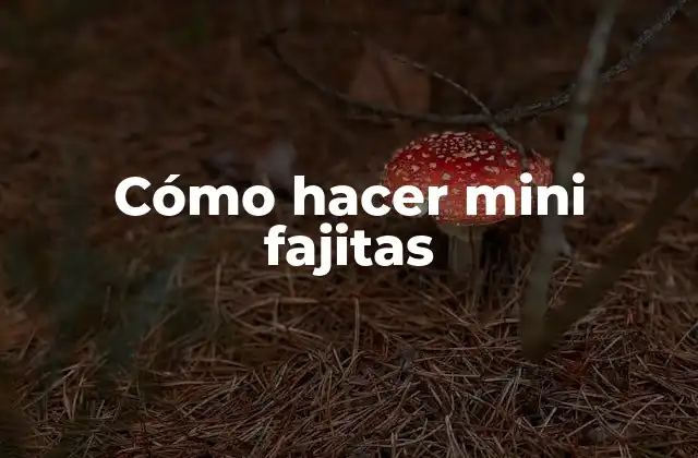 Cómo Hacer Mini Fajitas