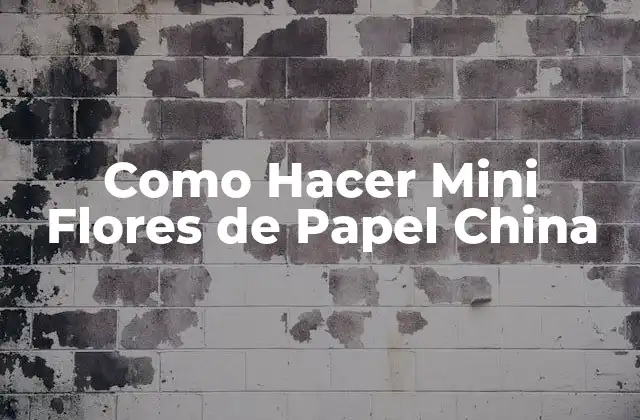 Como Hacer Mini Flores de Papel China