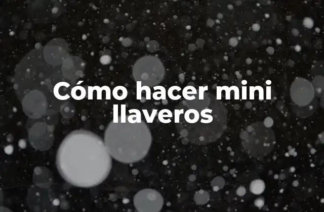 Cómo Hacer Mini Llaveros