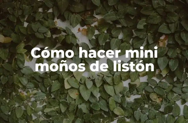 Cómo Hacer Mini Moños de Listón