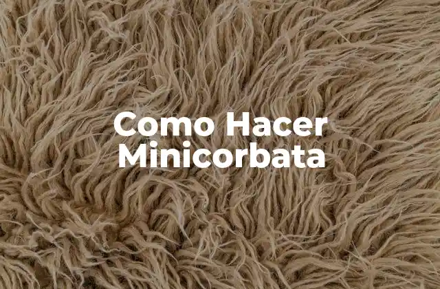 Como Hacer Minicorbata