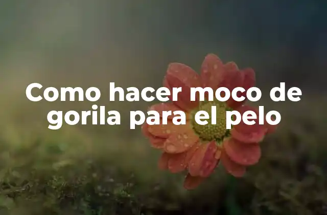 Como Hacer Moco de Gorila para el Pelo