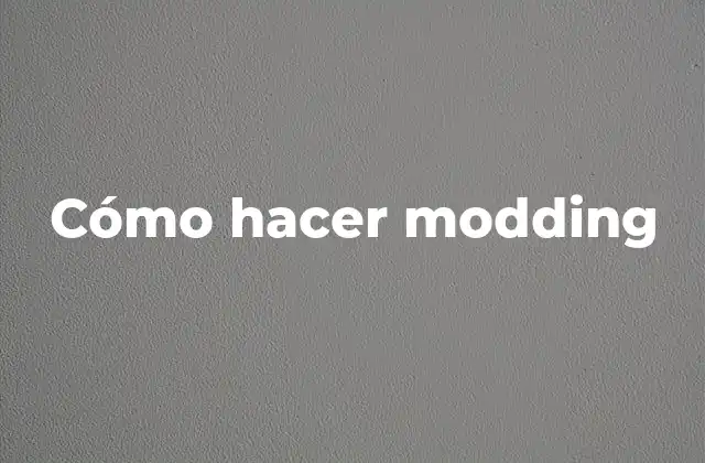 Cómo Hacer Modding 2 Qué es el modding