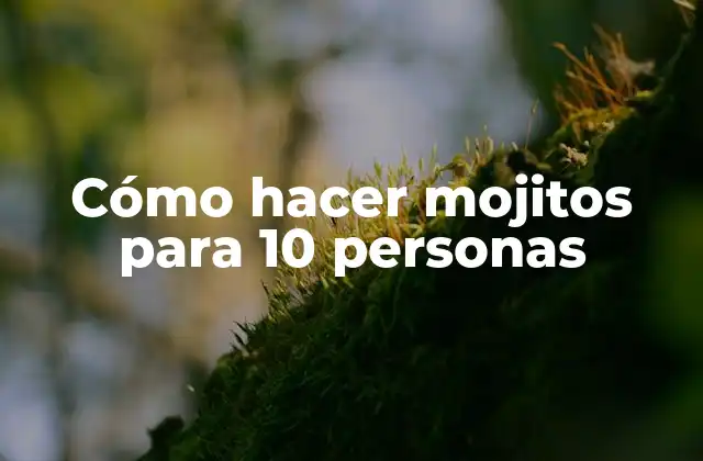 Cómo hacer mojitos para 10 personas