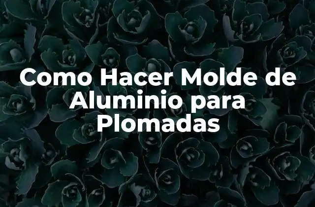 ¿Qué es un Molde de Aluminio para Plomadas?