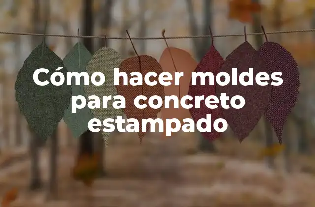 Cómo Hacer Moldes para Concreto Estampado