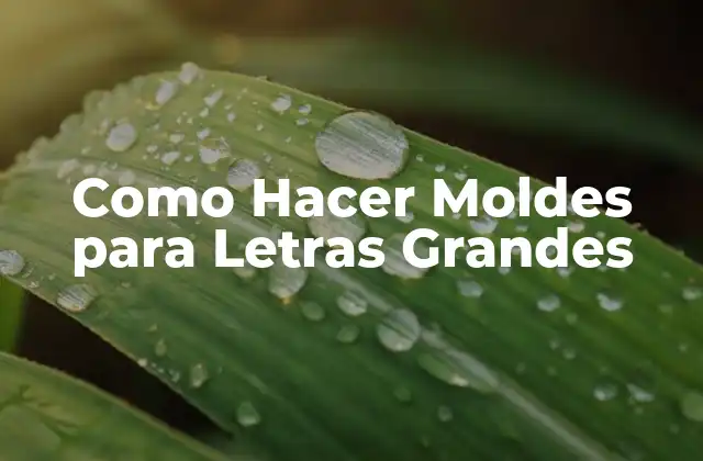 Como Hacer Moldes para Letras Grandes