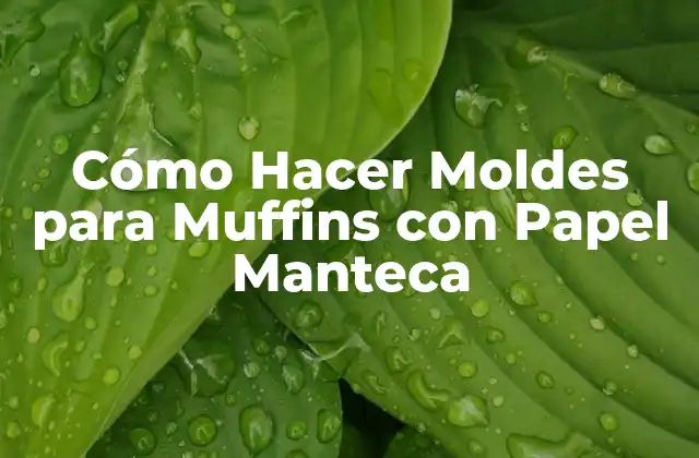Cómo Hacer Moldes para Muffins con Papel Manteca