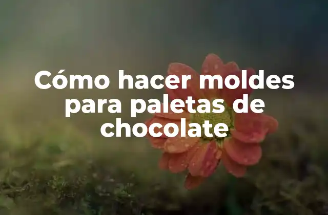 Cómo Hacer Moldes para Paletas de Chocolate