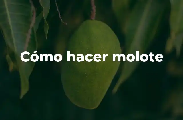 Cómo Hacer Molote 2 ¿Qué es un molote?