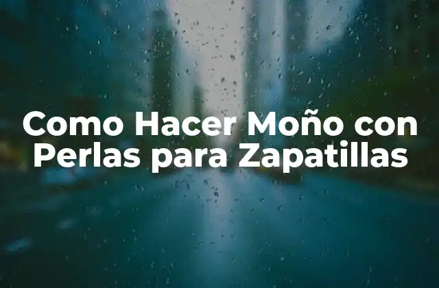 Como Hacer Moño con Perlas para Zapatillas