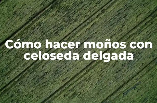 Cómo Hacer Moños con Celoseda Delgada