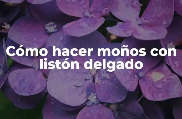 Cómo Hacer Moños con Listón Delgado