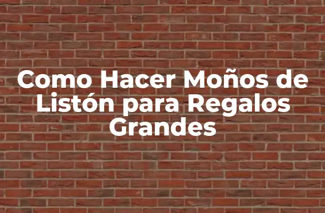 ¿Qué es un Moño de Listón y para Qué Sirve?