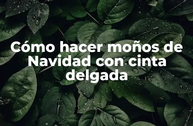Cómo Hacer Moños de Navidad con Cinta Delgada